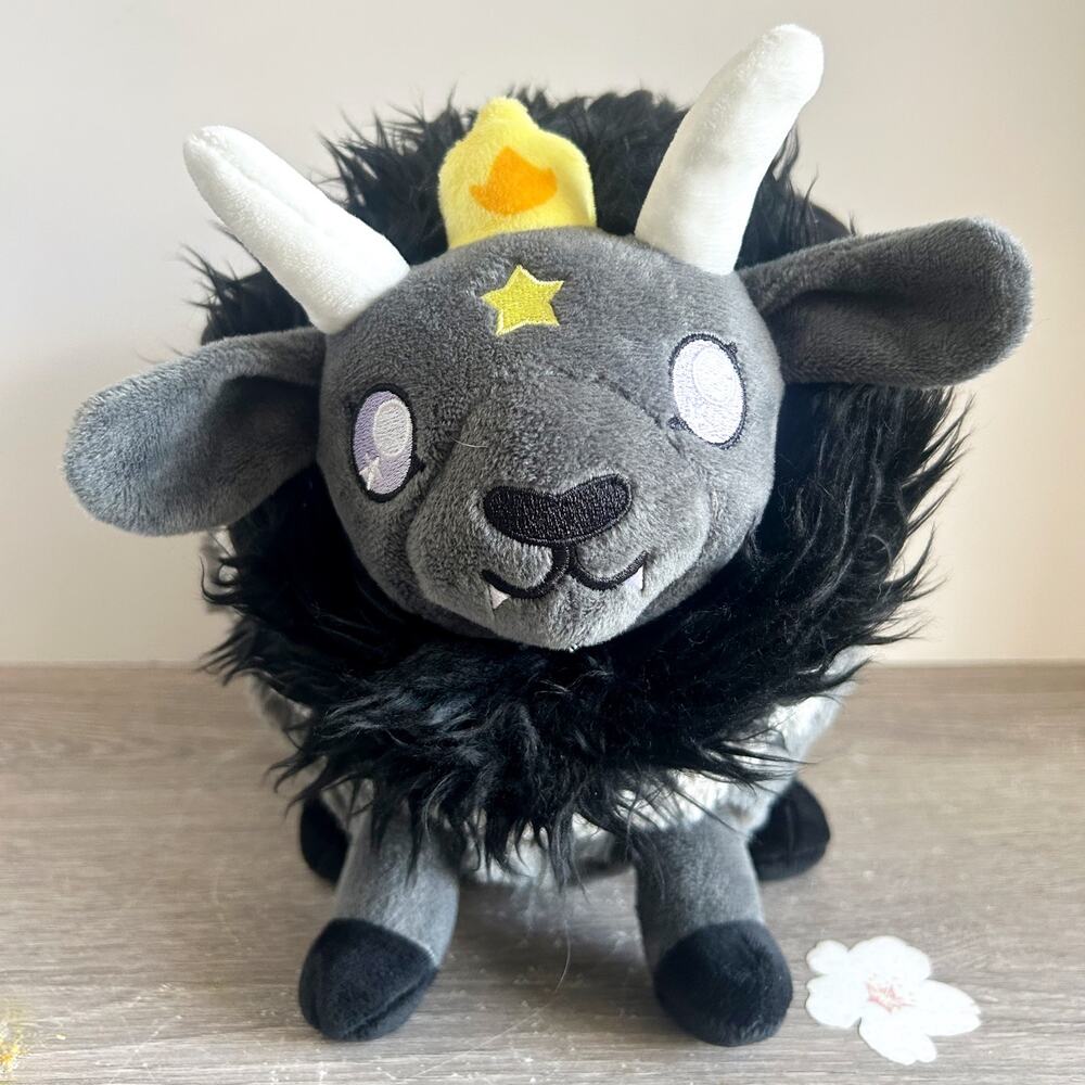 Squishable Mini Baphomet 8” Plush Stuffed Animal Black Gray Demon Goat Soft EUC